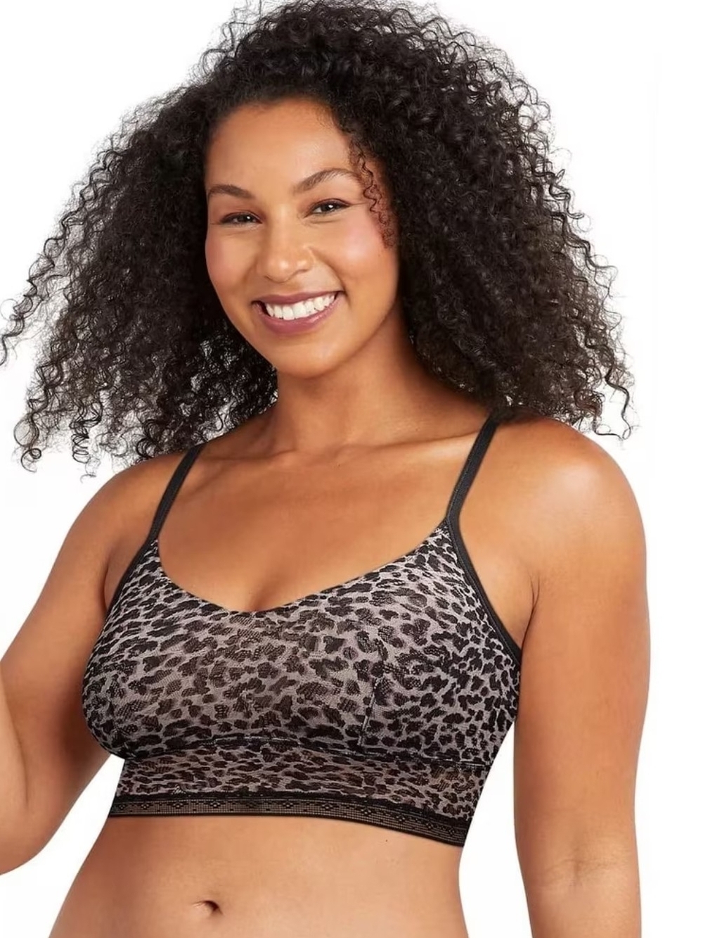 Maidenform Leopard Print Bralette - Black & Cream